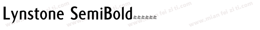 Lynstone SemiBold字体转换